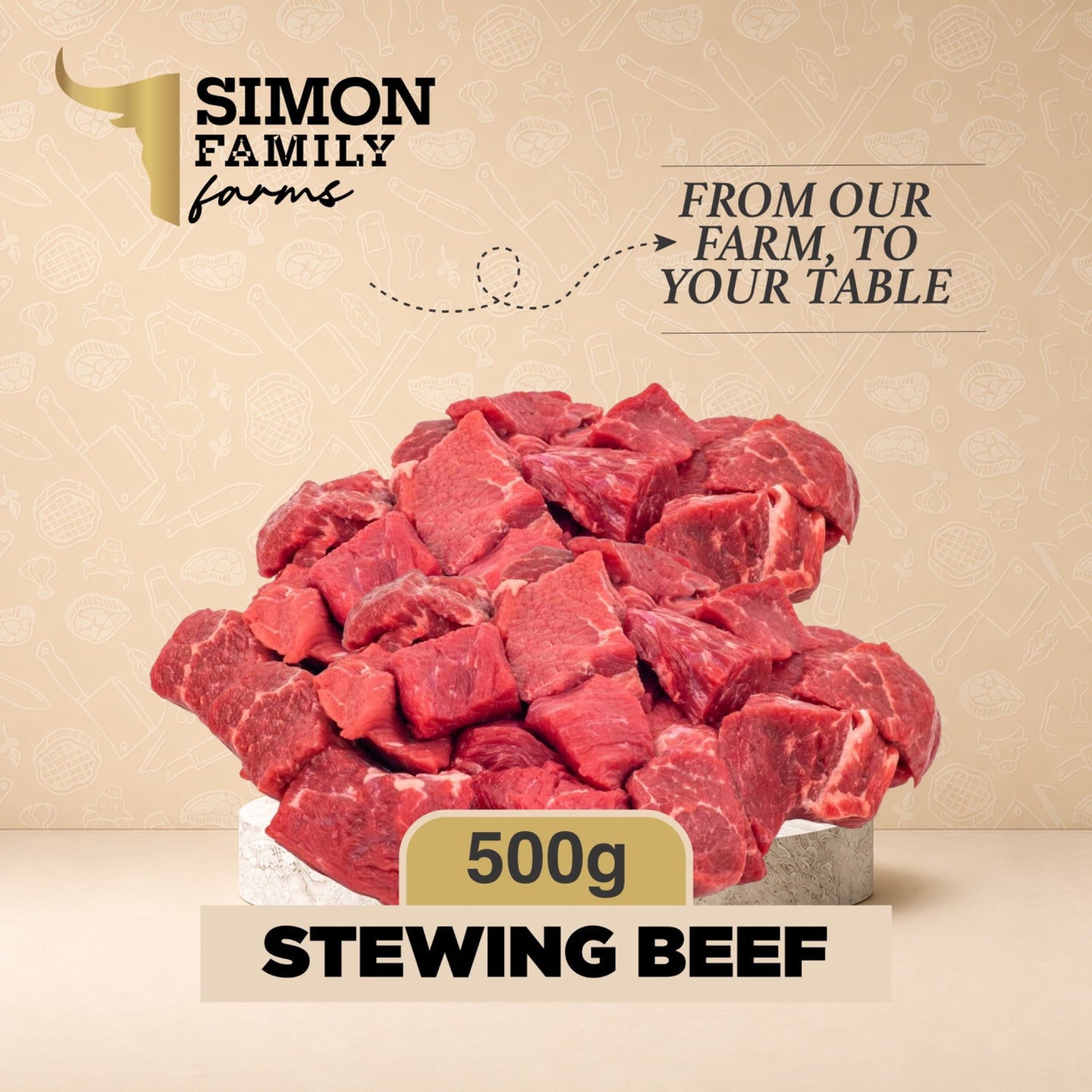 500g Stewing Beef
