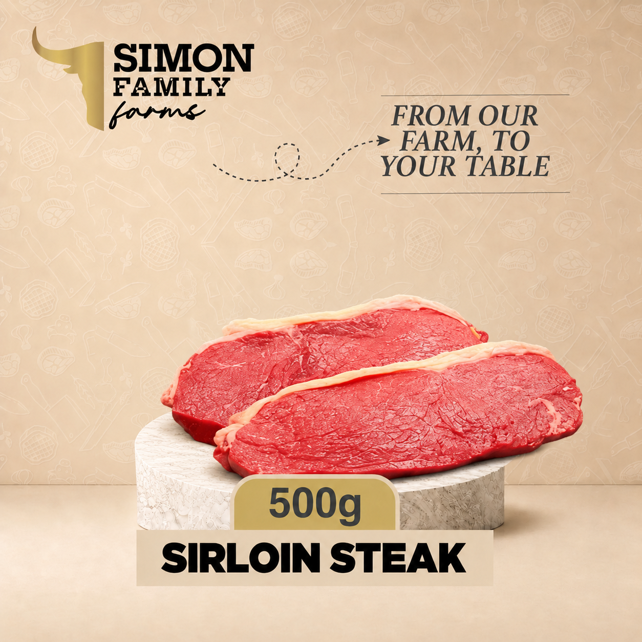 500g Sirloin Steak