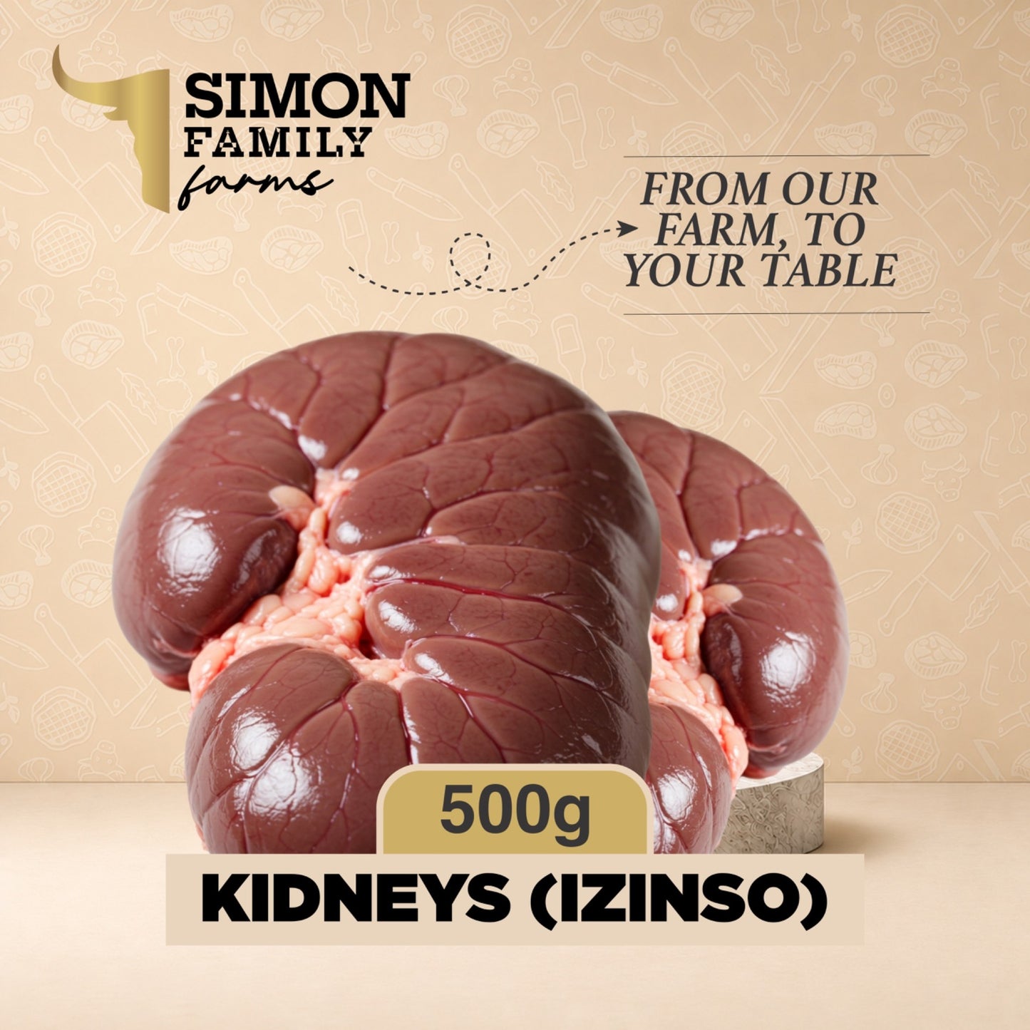 500G Fresh Kidneys (izinso)