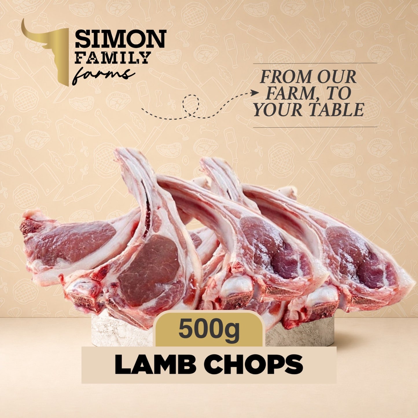 500G Lamb Chops